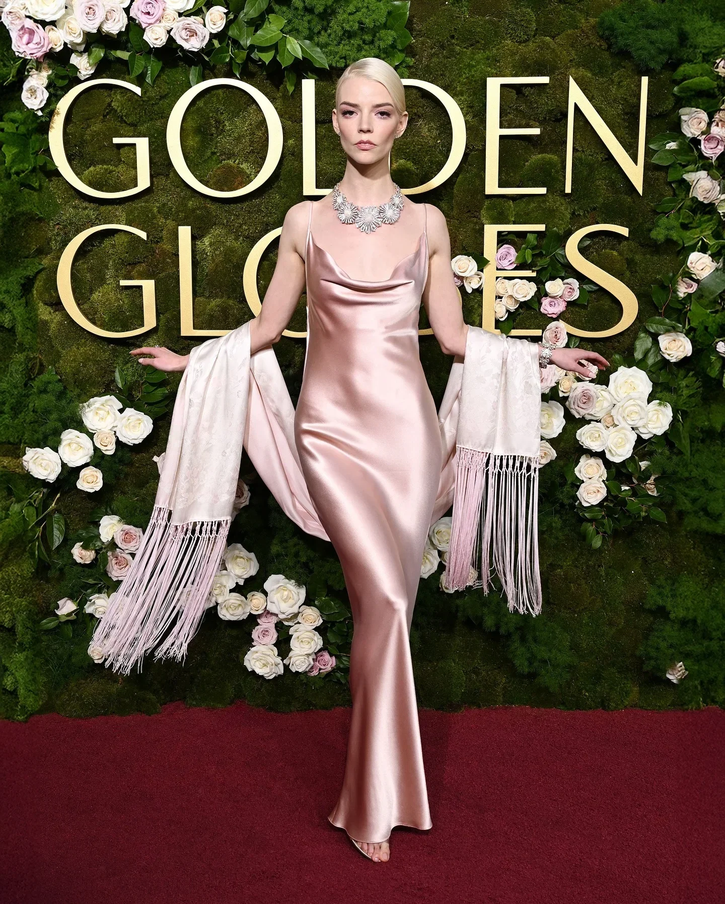 Anya Taylor-Joy’s Archival Dior Dress Was a Romantic Highlight of the 2025 Golden Globes - Fashion look worn by Anya Taylor-Joy
