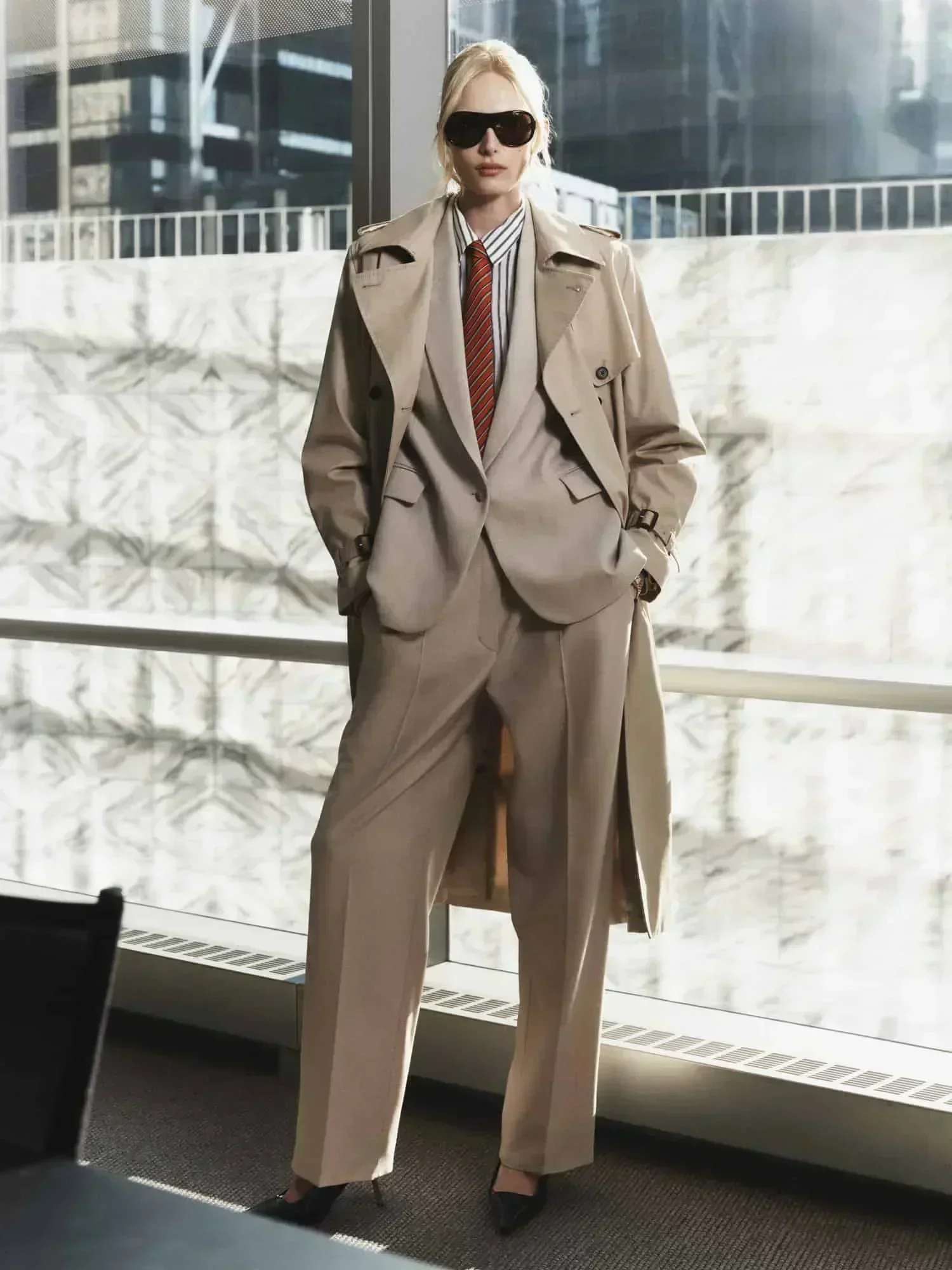 Alex Consani as The Big Boss in Aritzia Work Wardrobe