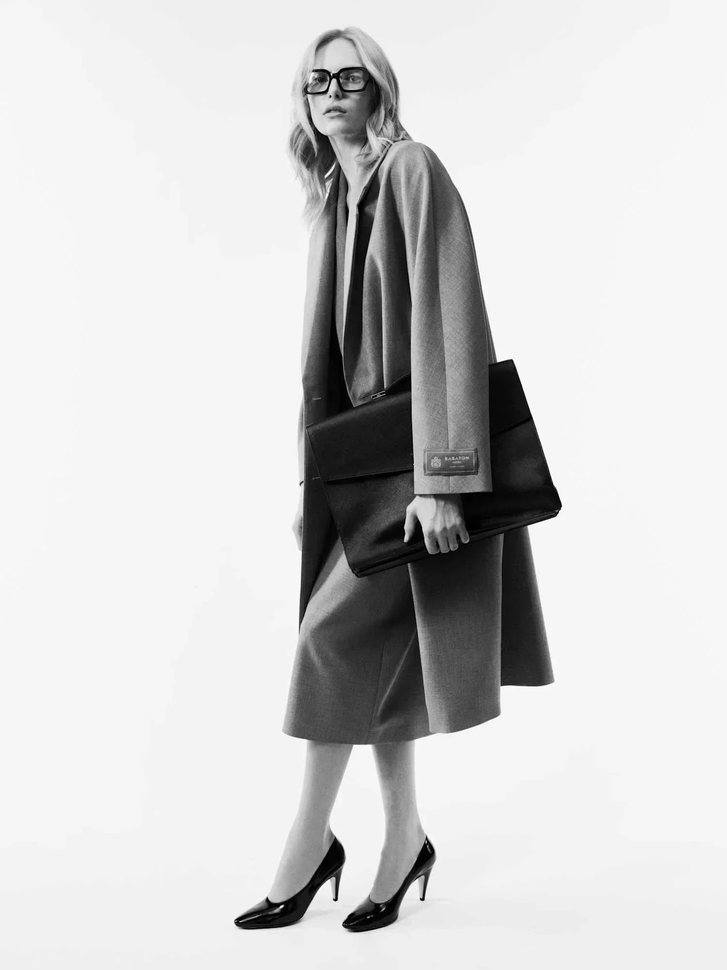 Alex Consani in The Slouch Coat