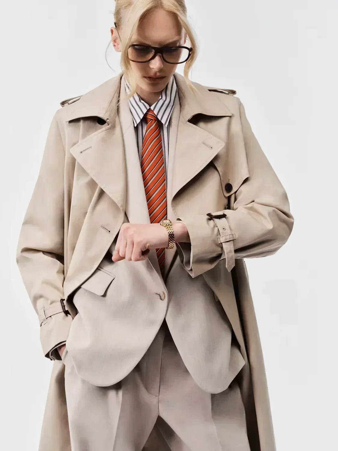 Alex Consani checking watch as The Big Boss