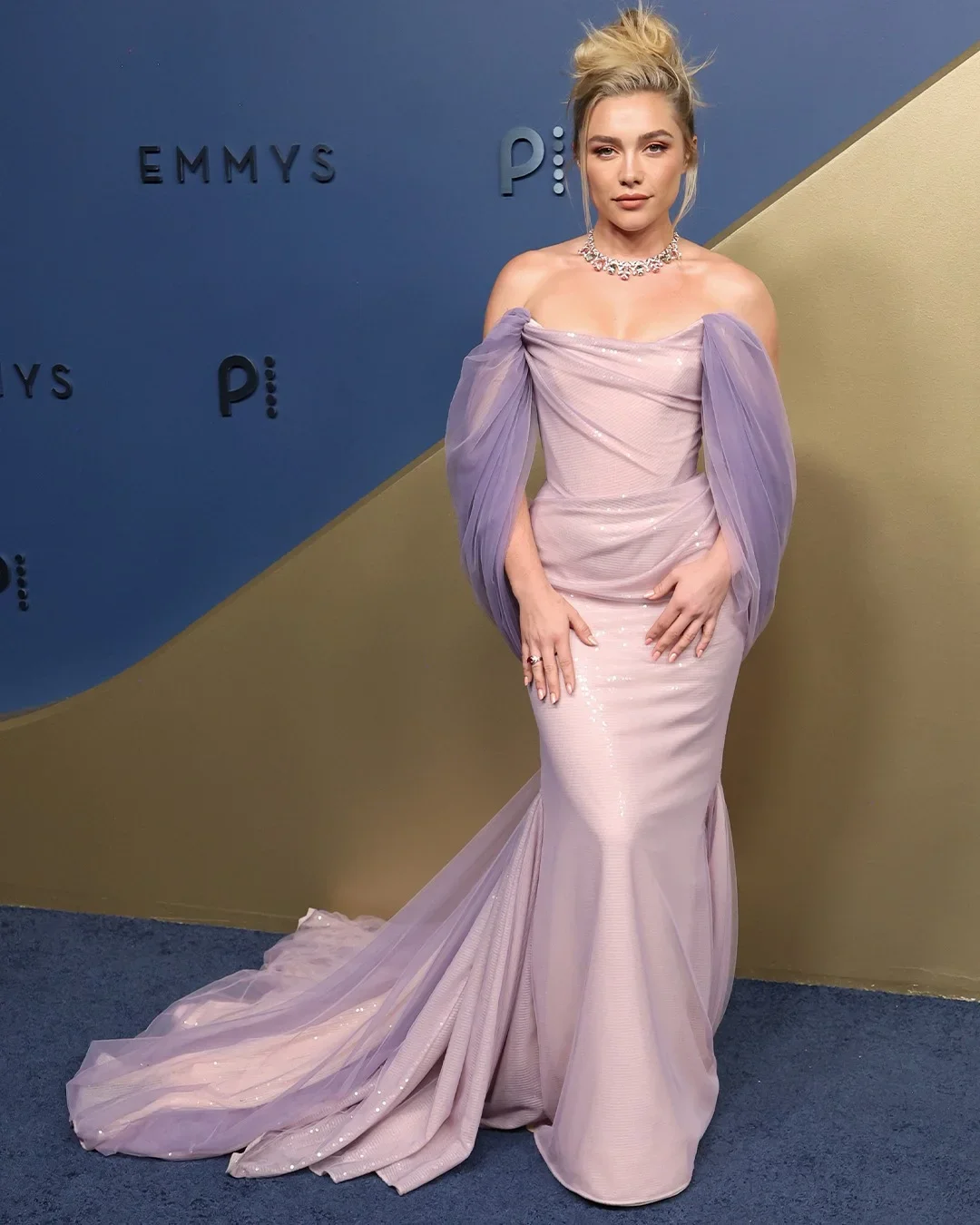 Florence Pugh Brings Romantic Rebellion to the Emmys in Vivienne Westwood - Fashion look worn by Florence Pugh