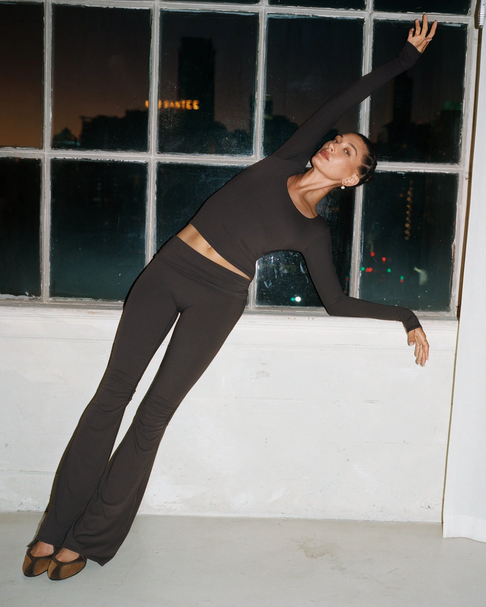 Hailey Bieber in Adanola relaxed trousers