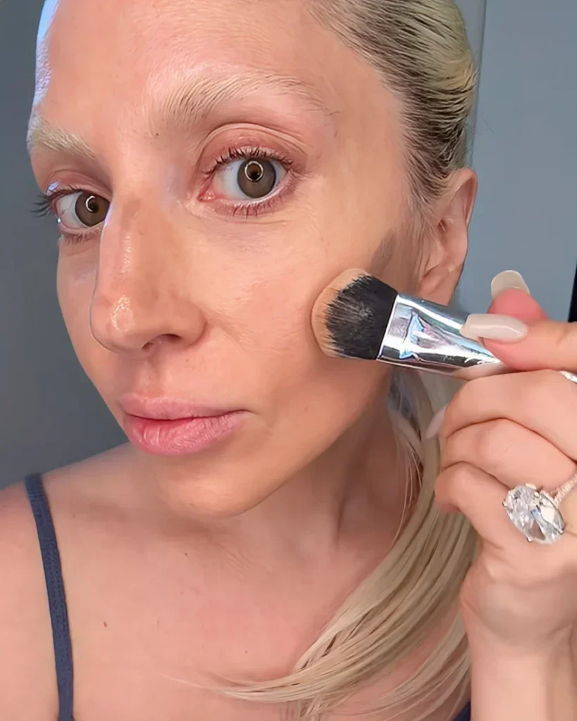Lady Gaga Embraces “Soft-Girl” Beauty With Her Effortless Home Glam Routine - Fashion look worn by Lady Gaga